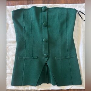 Forever 21 Green Strapless Top